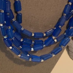 Blue necklace and earrings